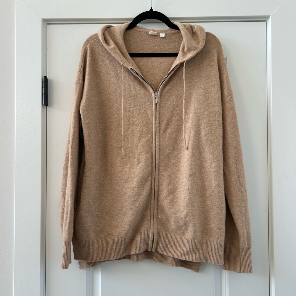 Gap Full Length Zip Up Sweater Jacket Wool Blend